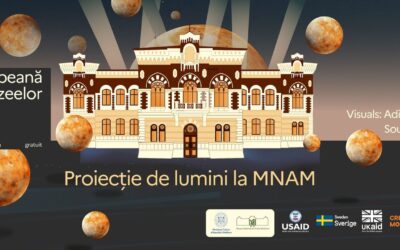 Proiecție de lumini spectaculoasă la Muzeul Național de Artă al Moldovei în cadrul Nopții Muzeelor