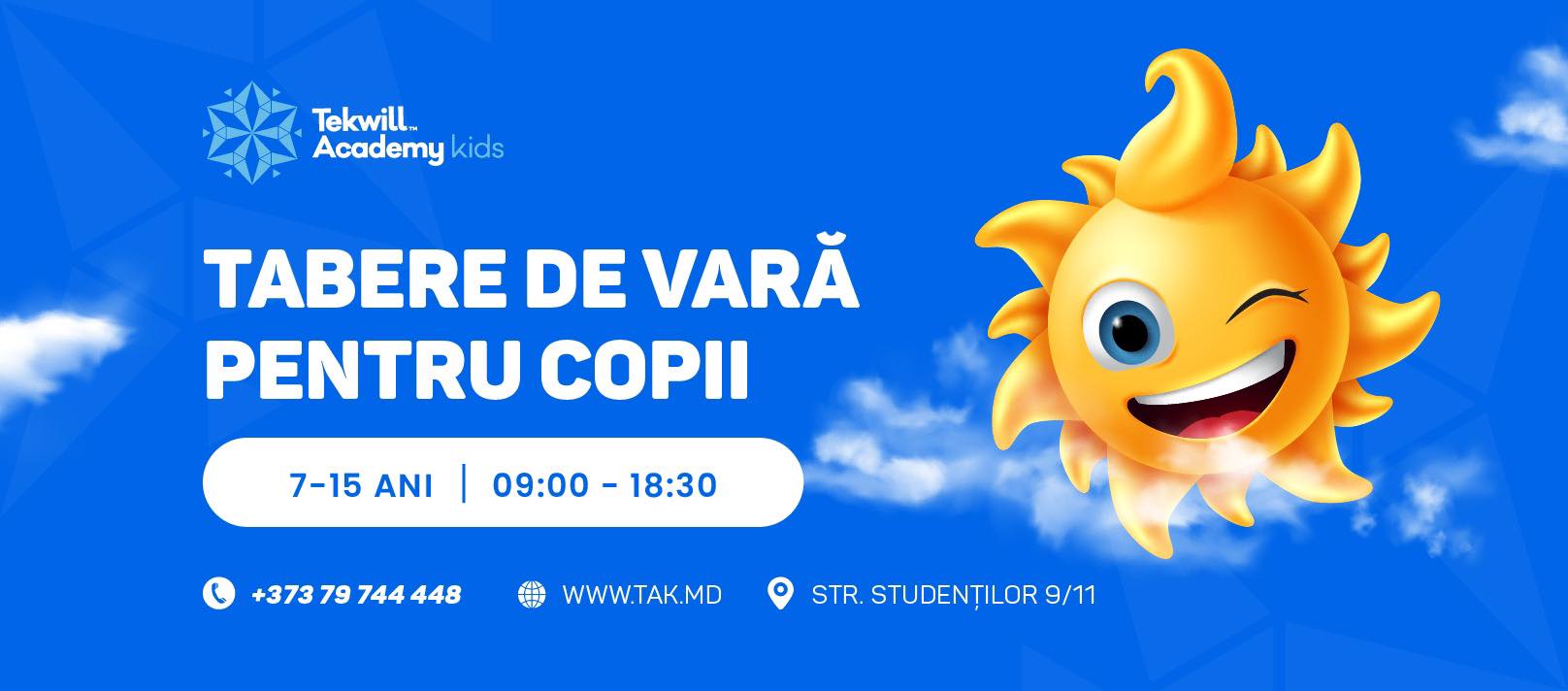 logo Tekwill Academy Kids – Tabără de vară