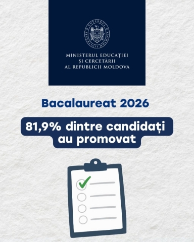 Rata de promovare a examenului național de bacalaureat 2026 este în creștere. Peste 81% dintre candidați au promovat
