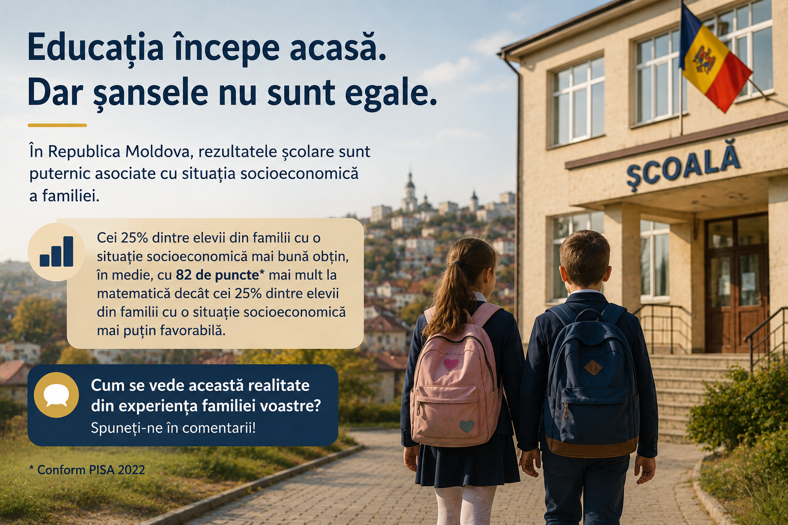 Elevi din Republica Moldova și influența situației socioeconomice asupra rezultatelor școlare.