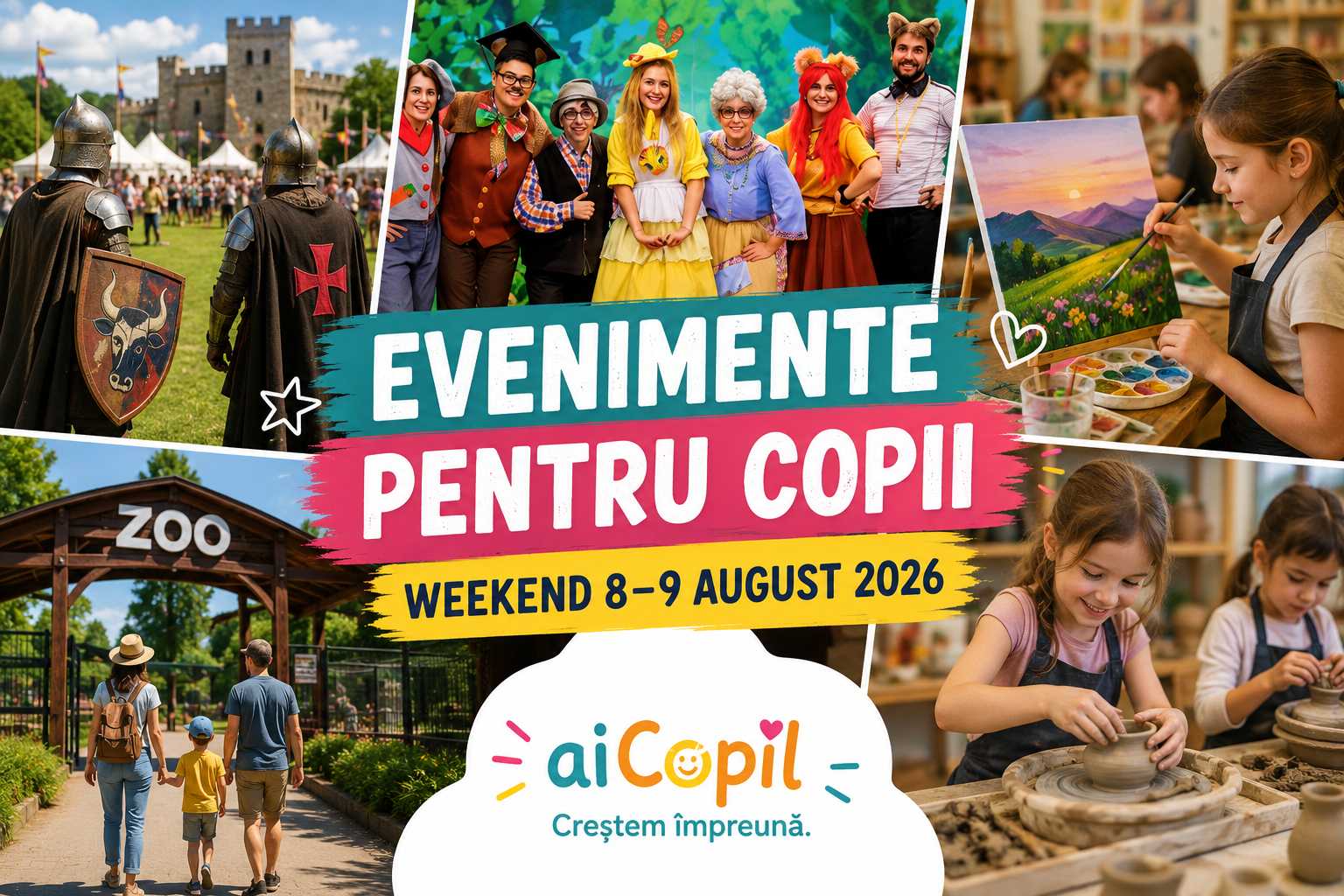 Evenimente pentru copii în Chișinău în weekendul 8–9 august 2026