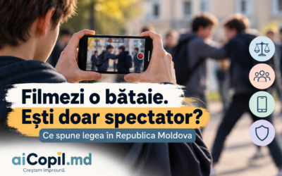 Copilul filmează o bătaie și o postează online. Poate avea probleme cu legea în Republica Moldova?