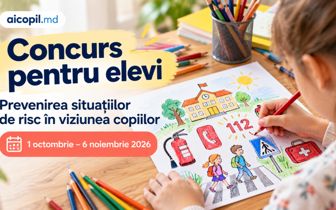 Concurs pentru elevii din Chișinău: „Prevenirea situațiilor de risc în viziunea copiilor”