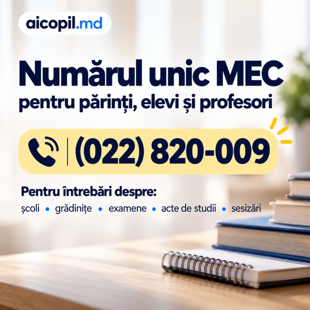 MEC a lansat un număr unic pentru părinți, elevi și profesori