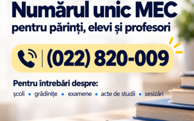 MEC a lansat un număr unic pentru părinți, elevi și profesori