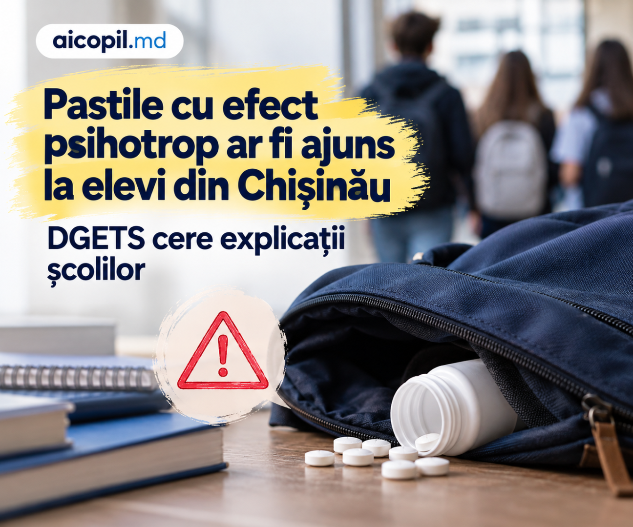 Pastile cu efect psihotrop ar fi ajuns la elevi din Chișinău. DGETS cere explicații școlilor