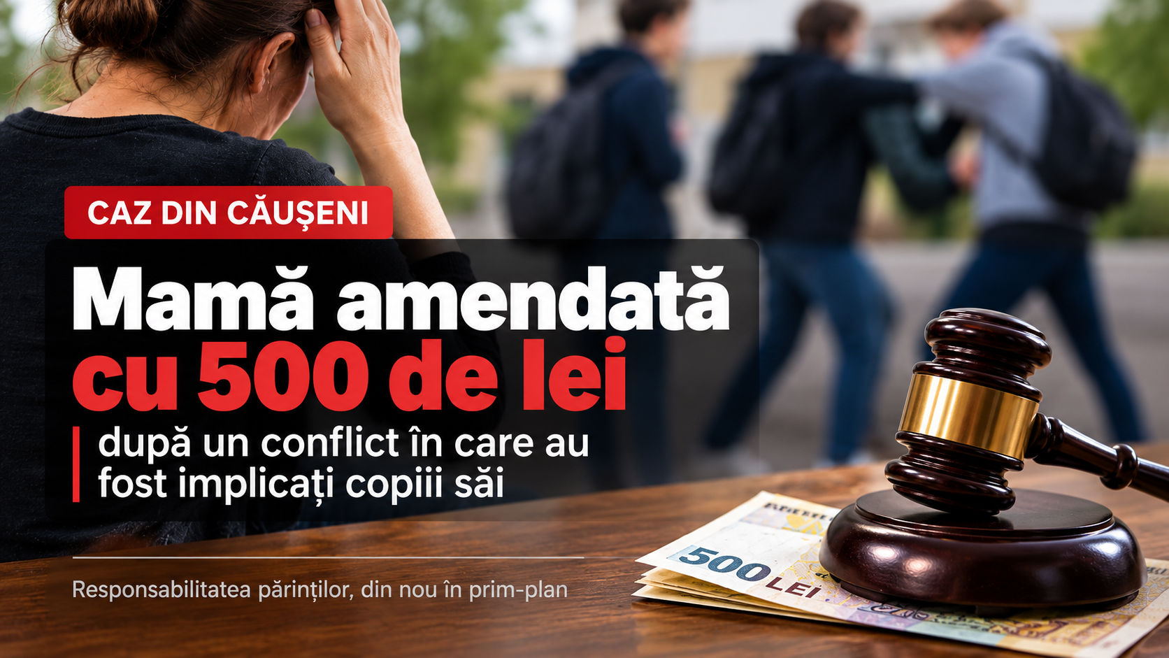 Mamă din Căușeni, amendată cu 500 de lei după un conflict în care au fost implicați copiii săi